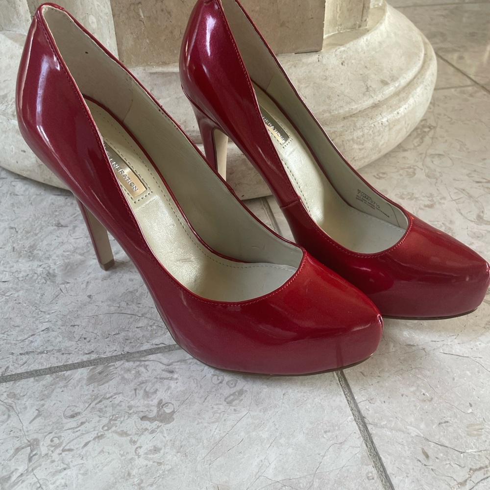 BCBG heels for all occasions; beautiful true red color; new and never worn.